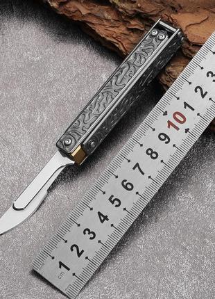 Складной нож-скальпель рамочный,скальпель с возможностью замены лезвия + 10 лезвий1 фото