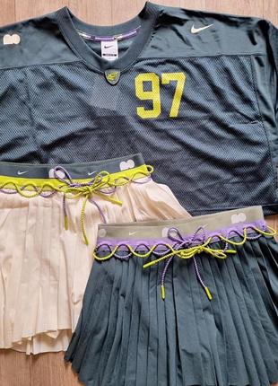 nike daybreak naomi osaka collection women's tennis skirt тенісна спідниця шорти нова оригінал футболка оверсайз комплект костюм новий оригінал7 фото