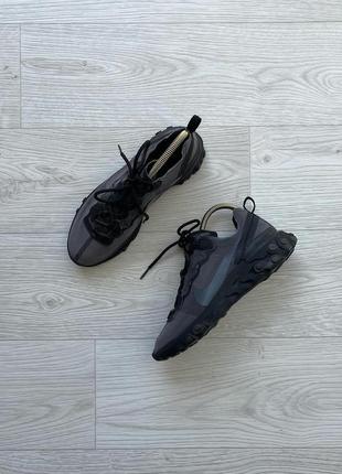 Круті кросівки nike react element 55 sneakers dark grey