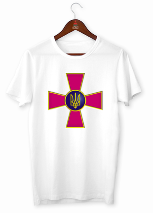 Футболка з патріотичним принтом "емблема збройних сил україни" push it. патріотична футболка