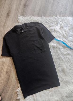Крута стильна чорна базова однотонна футболка h&m на зріст 164-176 см
