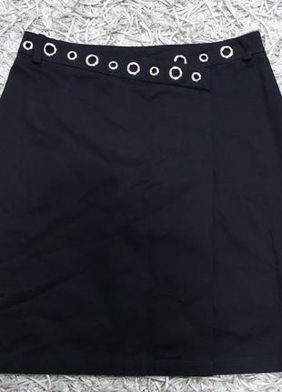 Шикарная женская мини-юбка с искусственным запахом maje jamil grommet 40