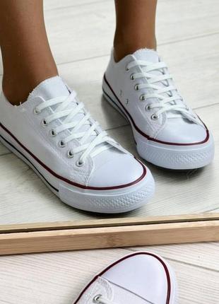 Кеды кроссовки в стиле классических белых converse