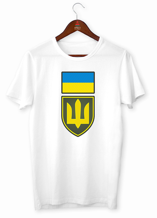 Футболка з патріотичним принтом "прапор україни. щит тризуб. зсу" push it