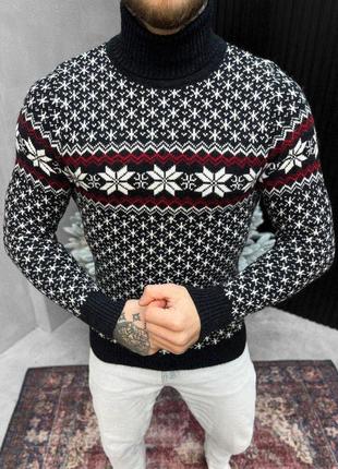 Новогодний свитер вязаный star  вт4641