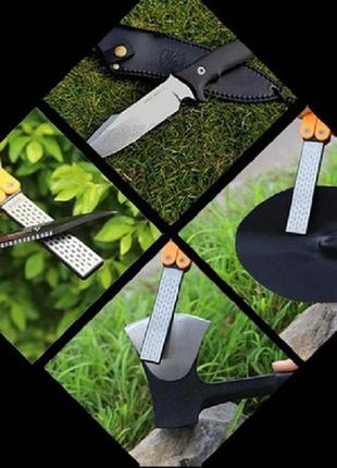 Точилка для ножей алмазная зернистость 400/600 grit. алмазная точилка для ножей 2в1