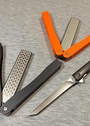 Точилка для ножей алмазная зернистость 400/600 grit. алмазная точилка для ножей 2в1