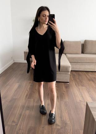 Базове чорне коротке плаття/сукня h&m