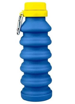 Пляшка для води складана magio mg-1043b 450 мл. колір: синій, жовтий