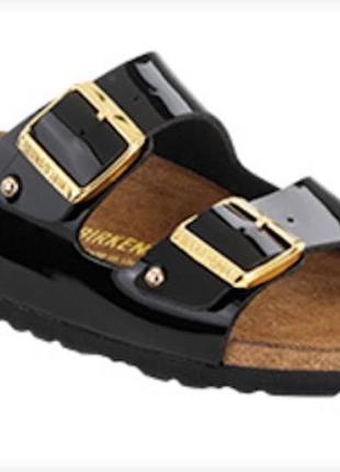 Лакові сандалі на ремінцях від birkenstock