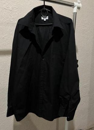 Черная рубашка мужская/веточная рубашка черная