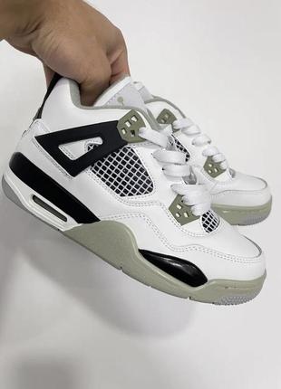 Кросівки jordan retro 4 white green new