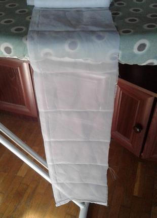 Шифонова біла смужка тканини завширшки 15 см для декору, рукоділля 3,2 метра