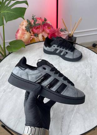 Кроссовки triple adidas campus 00s aluminium carbon black
