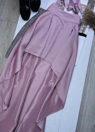 Новая атласная юбка s юбка пышная длинная юбка ассиметричная