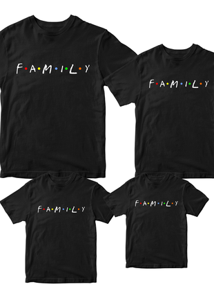 Футболки фемілі лук family look для всієї родини з принтом "family. сім'я push it2 фото