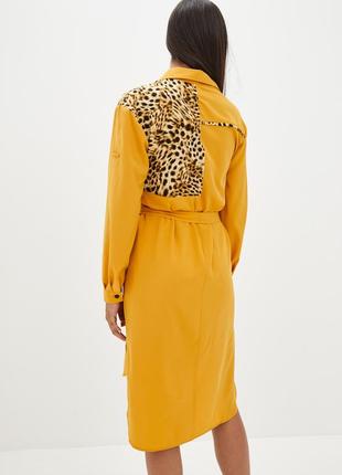 Жіноче плаття-сорочка "лавенія" (бурштиновий)3 фото