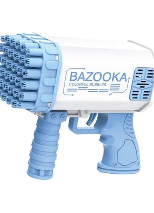 Генератор мильних бульбашок bazooka colorful bubbles кулемет базука синій 36 отворів