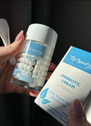 Крем для лица увлажняющий с пробиотиками top beauty prebiotic cream, 100 мл