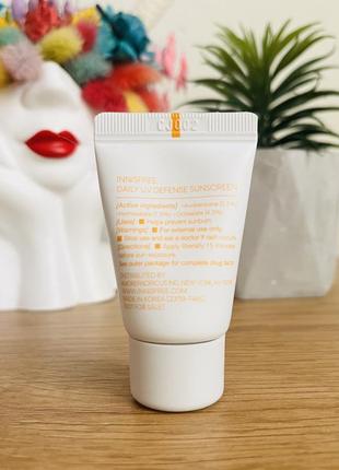 Оригінал сонцезахисний крем innisfree daily uv defense sunscreen spf 36 оригинал солнцезащитный крем2 фото
