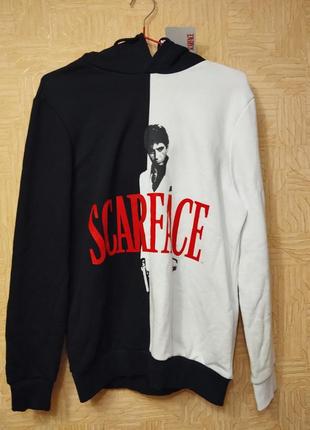 Кофта худи толстовка bershka "scarface" лицо со шрамом