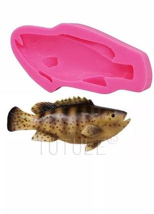 Молд силіконовий риба 94 на 46 мм рожевий