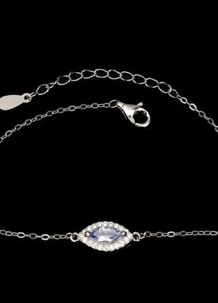 Браслет с танзантитом в серебре 925, тайланд