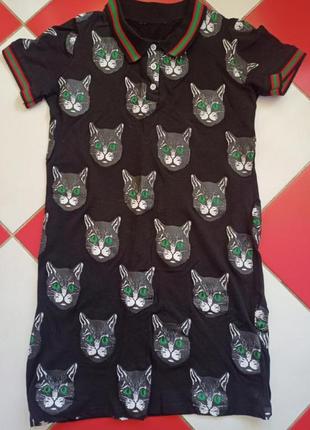 Платье с котами