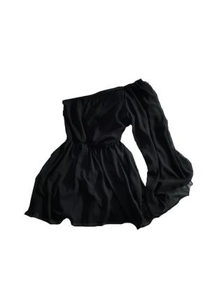 Сукня готична gothic с рукавом на одне плече сітка