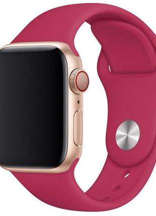 Силіконовий ремінець для apple watch 38mm / 40mm (малиновий / pomegranate)