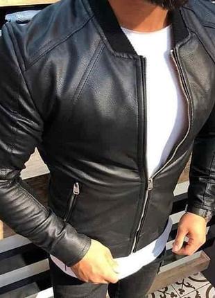 Чоловіча куртка чорна на блискавці туреччина