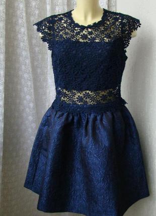 Платье кружевное синее molly bracken р.48-50 7655