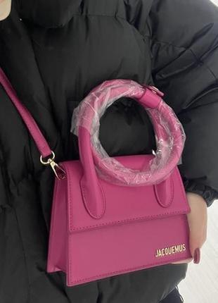 Сумка jacquemus le chiquito medium leather bag pink