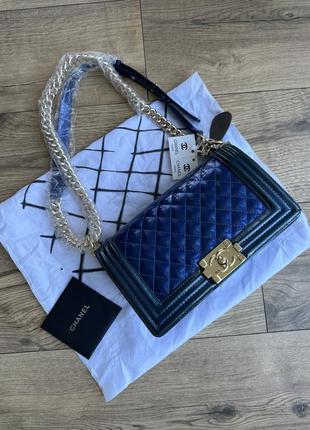 Сумка сумочка брендовая chanel boy оригинал кожа кожаная