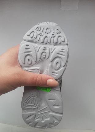 Босоніжки дитячі для хлопчика закриті сандалі сірі з салатовим на липучці6 фото