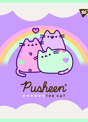 Зошит шкільний yes, 12 аркушів, pusheen, клітинка, (766797)