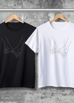 Парная футболка с принтом - коснись!