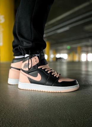 Женские кроссовки nike air jordan retro 1 retro high crimson tint 36-37-38-39-40-415 фото