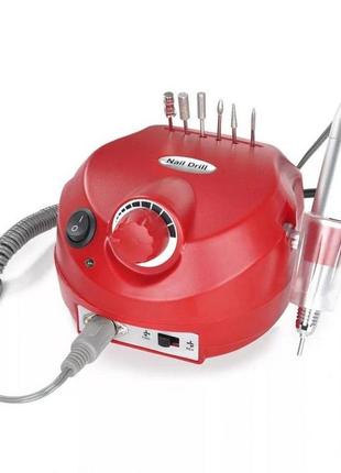 Фрезер для манікюру та педикюру nail drill dm-202 35000 обертів 30 вт червоний pro_749