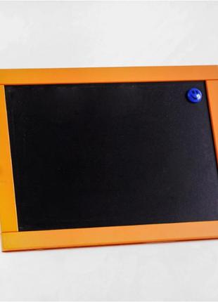 Мольберт настольный пвх цвет оранжевый м007 двухсторонний: 1 магнит, размер доски 450*335мм pro_175