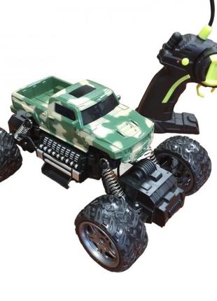 Джип игрушка на радиоуправлении 5 a 642 q аккумулятор 3.7 v, пульт 27 mhz, масштаб 1:16 камуфляж зелёный