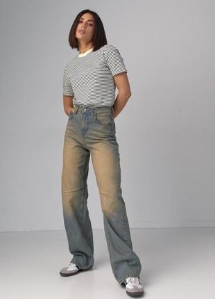 Жіночі джинси скейтер з ефектом two-tone coloring