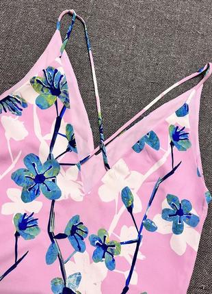 Майка на вузьких бретелях h&m v-подібний виріз спереду та ззаду, із підкладкою8 фото