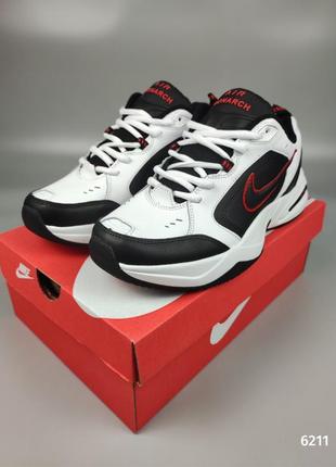 Nike air monarch iv white black red