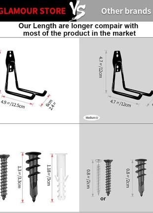 Сток 3-h garage storage hooks heavy duty, гаражні гачки 18 шт., гачки для садових інструментів для організації