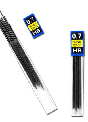Грифель для механического карандаша economix, 0,7 мм., hb, (9858)