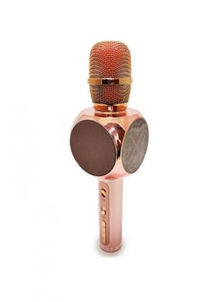 Бездротова портативна колонка + караоке мікрофон 2 в 1 su-yosd ys-63 світло-рожевий pro_473