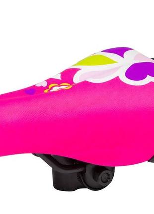 Сідло cpo 240*155 мм рожеве для дитячих велосипедів (sad-509)