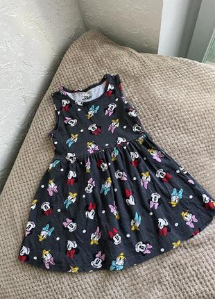 Сукня сарафан плаття для дівчинки 4-5 років disney міккі маус мінні маус сарафанчик бавовняний х/б 104-110 розмір
