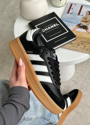 Кроссовки adidas samba xlg black/white gum platform